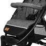 Lionelo - Carucior sport Annet Tour, De la nastere, Cu capotina impermeabila, Cu filtru UPF 50+, Cu maner reglabil, Plasa de tantari, Suport biberon, Saculet pentru picioare, Pana la 22 kg, Cu certificare TÜV SÜD, Gri - 6