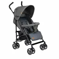 Carucior sport, Lionelo, Elia, Cu plasa de tantari, Suport de picioare reglabil, Spatar ajustabil in 4 pozitii, Capotina XXL, Pliere tip umbrela, Capacitate 15 kg, 6 luni+, EN 1888, Gri