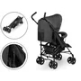 Carucior sport, Lionelo, Elia, Cu plasa de tantari, Suport de picioare reglabil, Spatar ajustabil in 4 pozitii, Capotina XXL, Pliere tip umbrela, Capacitate 15 kg, 6 luni+, EN 1888, Gri - 13