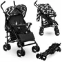 Carucior sport, Lionelo, Elia Oslo, Cu plasa de tantari, Suport de picioare reglabil, Spatar ajustabil in 4 pozitii, Capotina XXL, Pliere tip umbrela, Capacitate 15 kg, 6 luni+, EN 1888, Negru/Alb - 3