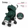 Lionelo - Carucior sport Irma, Cu husa de picioare, Cu plasa de tantari, Conform cu standardul european de securitate EN1888-1, Verde Inchis - 14