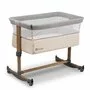 Patut co-sleeper, Lionelo, Leonie, Cu sistem de leganare, Cu setare unghiulara, Reglabil in 5 pozitii pe inaltime, Conform cu standardele europeane de securitate EN1130 si EN16890, Beige Sand - 1