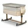 Patut co-sleeper, Lionelo, Leonie, Cu sistem de leganare, Cu setare unghiulara, Reglabil in 5 pozitii pe inaltime, Conform cu standardele europeane de securitate EN1130 si EN16890, Beige Sand - 6