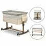 Patut co-sleeper, Lionelo, Leonie, Cu sistem de leganare, Cu setare unghiulara, Reglabil in 5 pozitii pe inaltime, Conform cu standardele europeane de securitate EN1130 si EN16890, Beige Sand - 22