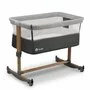 Patut co-sleeper, Lionelo, Leonie, Cu sistem de leganare, Cu setare unghiulara, Reglabil in 5 pozitii pe inaltime, Conform cu standardele europeane de securitate EN1130 si EN16890, Grey Stone - 1