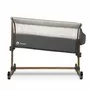 Patut co-sleeper, Lionelo, Leonie, Cu sistem de leganare, Cu setare unghiulara, Reglabil in 5 pozitii pe inaltime, Conform cu standardele europeane de securitate EN1130 si EN16890, Grey Stone - 9