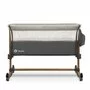 Patut co-sleeper, Lionelo, Leonie, Cu sistem de leganare, Cu setare unghiulara, Reglabil in 5 pozitii pe inaltime, Conform cu standardele europeane de securitate EN1130 si EN16890, Grey Stone - 12