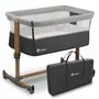Patut co-sleeper, Lionelo, Leonie, Cu sistem de leganare, Cu setare unghiulara, Reglabil in 5 pozitii pe inaltime, Conform cu standardele europeane de securitate EN1130 si EN16890, Grey Stone - 4