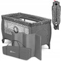 Lionelo - Patut pliant cu doua nivele, Stefi Plus, Cu intrare laterala cu fermoar, 2 roti, 120x60 cm, Conform cu standardul european de securitate EN 716, Gri - 5