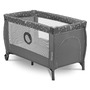 Lionelo - Patut pliant cu doua nivele, Stefi Plus, Cu intrare laterala cu fermoar, 2 roti, 120x60 cm, Conform cu standardul european de securitate EN 716, Gri - 9