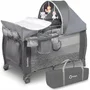 Patut pliant, Lionelo, Sven Plus, 120x60 cm, Cu doua nivele, Cu arcada jucarii, masuta de infasat, vibratii, melodii  conform cu standardele europeane de securitate EN716 si EN12221, Grey Scandi - 7