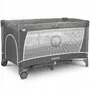 Patut pliant, Lionelo, Flower, Cu doua nivele, Cu arcada, Geanta transport, Masuta de infasat, Bara cu jucarii, Fereastra laterala, 120x60 cm, Conform cu standardele europeane de securitate EN 716 si EN12221, Gri - 7
