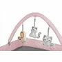 Patut pliant, Lionelo, Flower, Cu doua nivele, Cu arcada, Geanta transport, Masuta de infasat, Bara cu jucarii, Fereastra laterala, 120x60 cm, Conform cu standardele europeane de securitate EN 716 si EN12221, Roz - 7