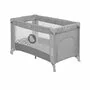 Patut pliant, Lionelo, Stefi, Cu un nivel, Cu intrare laterala cu fermoar, 2 roti, 120x60 cm, Conform cu standardul european de securitate EN 716, Grey - 8