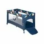 Patut pliant, Lionelo, Stefi, Cu un nivel, Cu intrare laterala cu fermoar, 2 roti, 120x60 cm, Conform cu standardul european de securitate EN 716, Blue Navy - 6