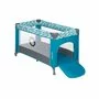 Patut pliant, Lionelo, Stefi, Cu un nivel, Cu intrare laterala cu fermoar, 2 roti, 120x60 cm, Conform cu standardul european de securitate EN 716, Turquoise - 6