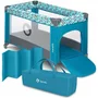 Patut pliant, Lionelo, Stefi, Cu un nivel, Cu intrare laterala cu fermoar, 2 roti, 120x60 cm, Conform cu standardul european de securitate EN 716, Turquoise - 5