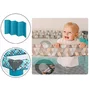Patut pliant, Lionelo, Stefi, Cu un nivel, Cu intrare laterala cu fermoar, 2 roti, 120x60 cm, Conform cu standardul european de securitate EN 716, Turquoise - 18