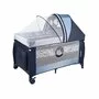Patut pliant, Lionelo, Sven Plus, 120x60 cm, Cu doua nivele, Cu arcada jucarii, masuta de infasat, vibratii, melodii, conform cu standardele europeane de securitate EN716 si EN12221, Blue Navy - 12