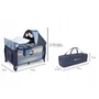 Patut pliant, Lionelo, Sven Plus, 120x60 cm, Cu doua nivele, Cu arcada jucarii, masuta de infasat, vibratii, melodii, conform cu standardele europeane de securitate EN716 si EN12221, Blue Navy - 36