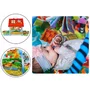 Salteluta  interactiva Lionelo, Agnes, Cu jucarii, Conform cu standardul european de securitate EN71, 142x142x45 cm, Multicolor - 17
