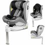 Lionelo - Scaun auto Braam Stone Pozitie de somn, Protectie laterala, Rotire 360 grade, 0-36 Kg, cu Isofix, Conform cu standardul european de securitate ECE R44/04, Gri - 2
