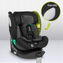 Lionelo - Scaun auto i-Size Braam, 0-36 Kg, 40-150 cm, Cu isofix si picior de fixare, Protectie laterala, Rotire 360 grade, Ajustare spatar in 5 pozitii, Tetiera reglabila in 14 trepte, Conform cu standardul european de securitate R129, Negru - 3