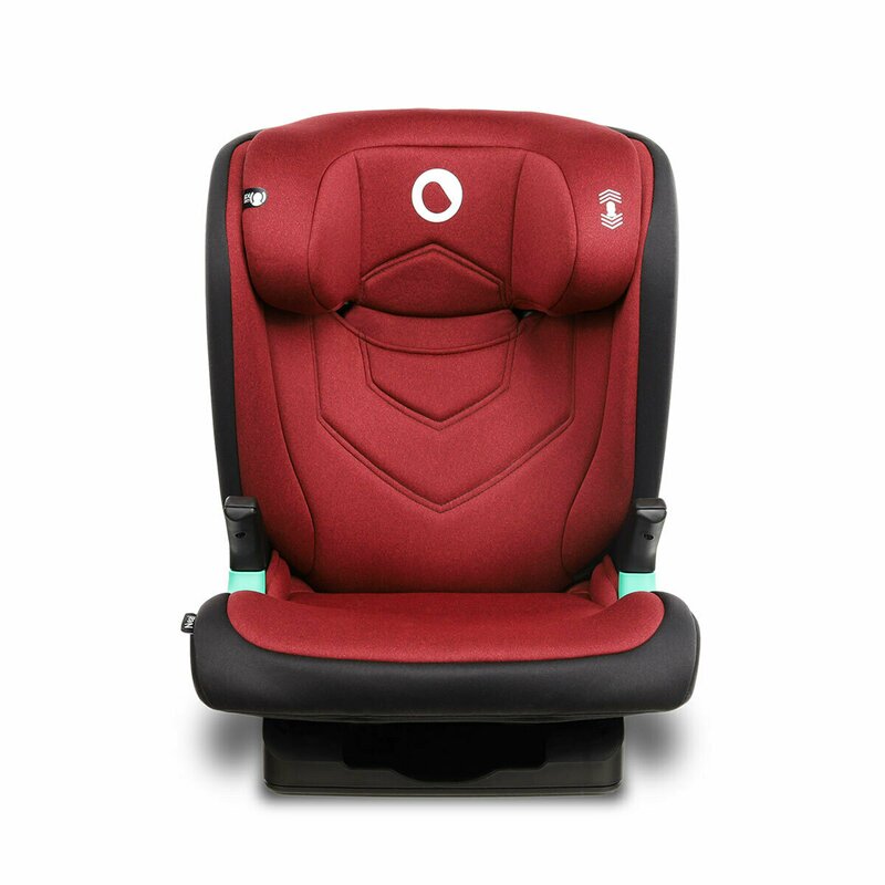 Scaun auto, Lionelo, Neal Burgundy, Spatar reglabil, Baza i-size, 15-36 Kg, cu Isofix, Conform cu standardul european de securitate ECE R129, Rosu