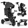 Tricicleta copii, Lionelo, Kori, Ultrapliabila, Multifunctionala, Cu suport de picioare, Control al directiei, Scaun reversibil, Rotire 360 grade, Conform cu standardul european de securitate EN71, Grey Stone - 4