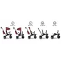 Tricicleta copii, Lionelo, Kori, Ultrapliabila, Multifunctionala. Cu suport de picioare, Control al directiei, Scaun reversibil, Rotire 360 grade, Conform cu standardul europeane de securitate EN71, Red Burgundy - 5