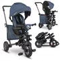 Tricicleta copii, Lionelo, Tris, Ultrapliabila, Multifunctionala, Mecanism de pedalare libera, Suport picioare, Control al directiei, Scaun reversibil, Rotire 360 grade, Conform cu standardul europeane de securitate EN71, Albastru - 7