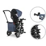 Tricicleta copii, Lionelo, Tris, Ultrapliabila, Multifunctionala, Mecanism de pedalare libera, Suport picioare, Control al directiei, Scaun reversibil, Rotire 360 grade, Conform cu standardul europeane de securitate EN71, Albastru - 14