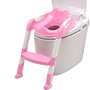 Reductor pentru toaleta cu scarita Little Mom Panda Pink - 3