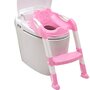 Reductor pentru toaleta cu scarita Little Mom Panda Pink - 6