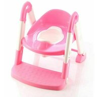 Little Mom - Reductor pentru toaleta cu scarita Stair Potty Pink