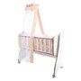 Lorelli - Set lenjerie pat 7 piese, bumbac ranforce, pentru pat balansoar First Dreams, Beige Stars - 1