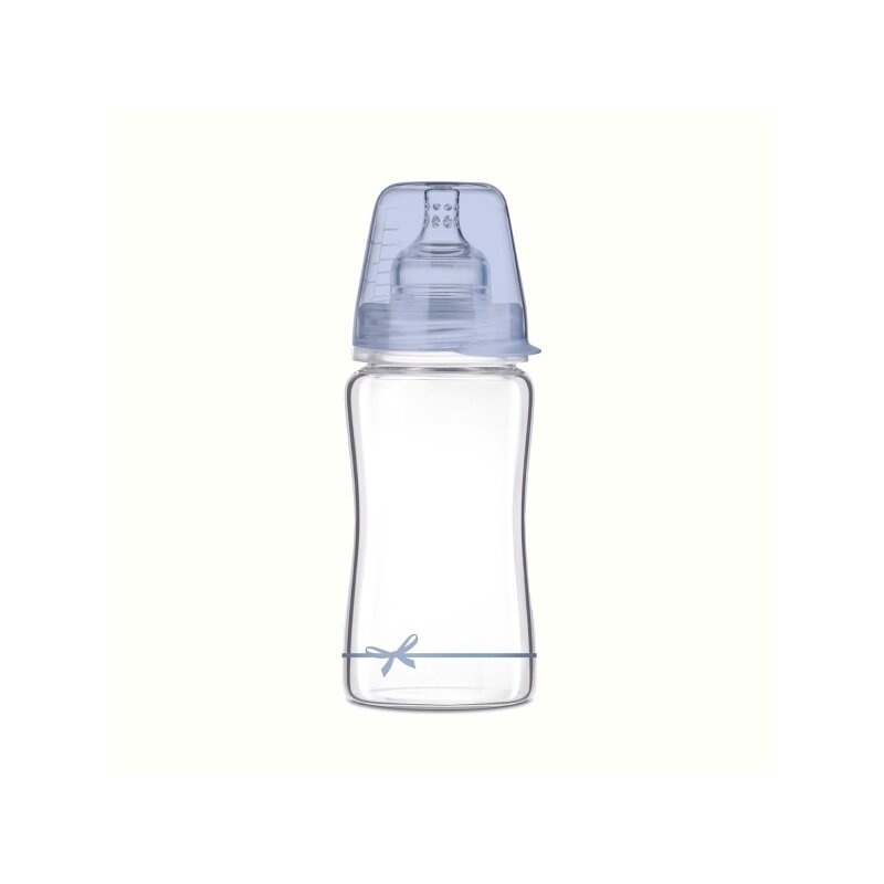 Lovi - biberon sticla diamond glass 250 ml baby shower baiat - 74/204boy
