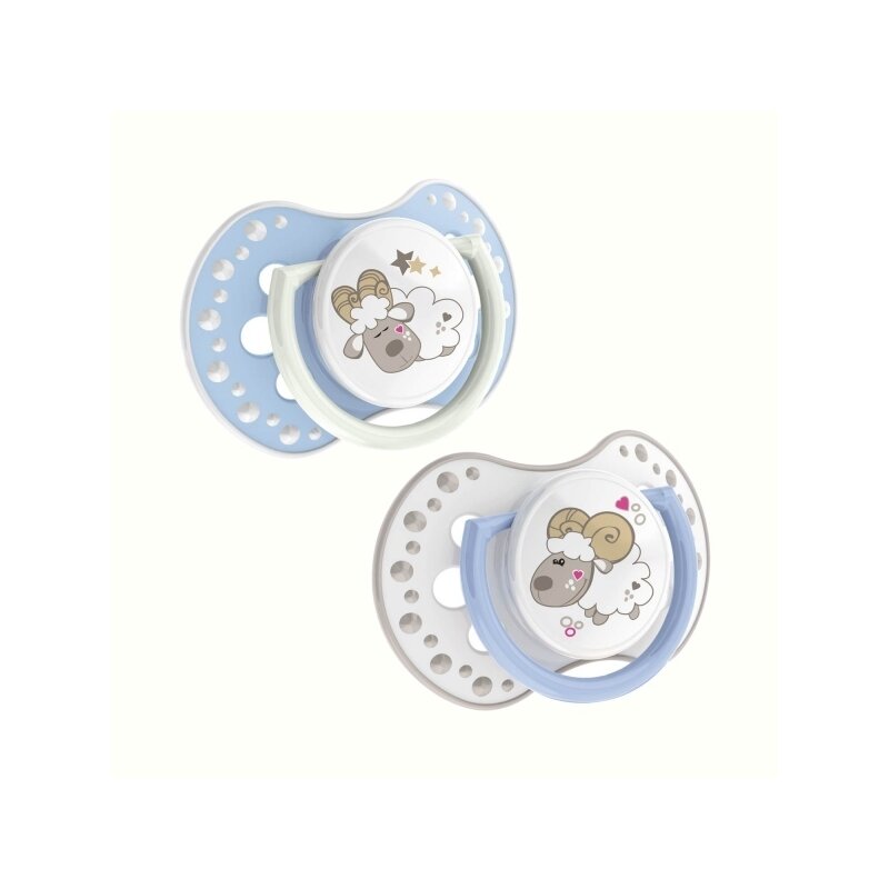Lovi - suzeta silicon dynamic 0-3m 2 pcs night&day baiat ( oita ) -22/809boy_l