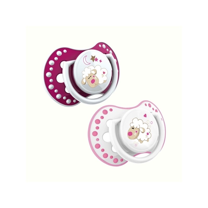 Lovi - suzeta silicon dynamic 0-3m 2 pcs night&day fata ( oita ) -22/809girl_l