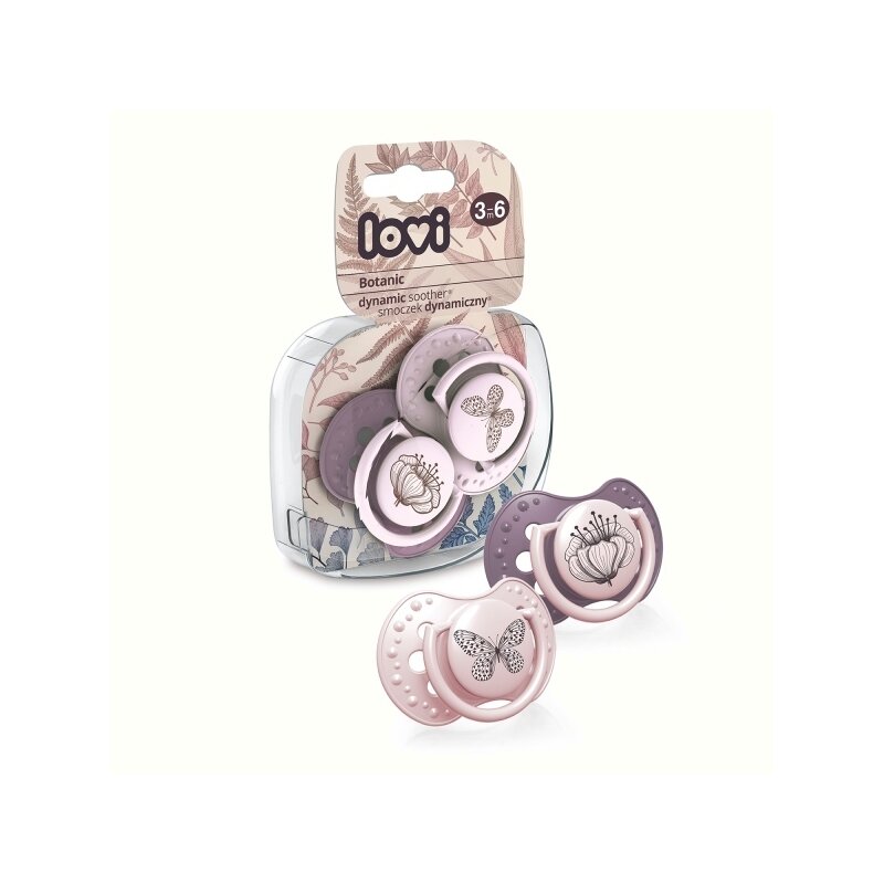 Lovi - suzeta silicon dynamic 3-6m 2 pcs botanic fata - 22/870girl