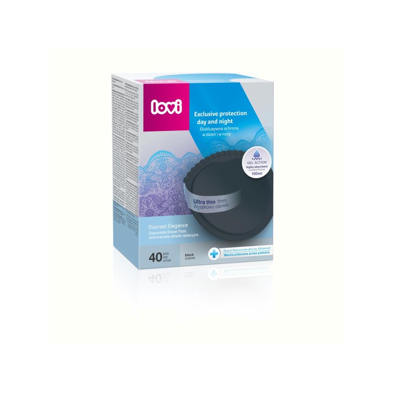 Lovi - tampoane san discreet elegance 40 pcs - negru - 19/612