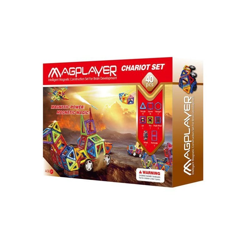 MAGPLAYER Joc de constructie magnetic - 40 piese