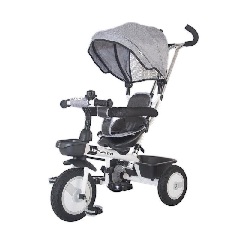 Tricicleta multifunctionala MamaLove Rider Gri