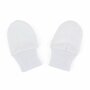 Manusi pentru nou-nascuti, Petite&Mars, Smoothie, Bumbac 100%, Material moale si respirabil, Protectie impotriva zgarieturilor, Manseta lata, 2 straturi, 6 x 10 cm, 0 luni+, Alb - 2