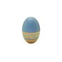 Maraca jucarie muzicala in forma de ou, din lemn, albastra, MAMAMEMO - 1