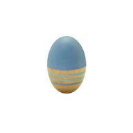 Maraca jucarie muzicala in forma de ou, din lemn, albastra, MAMAMEMO
