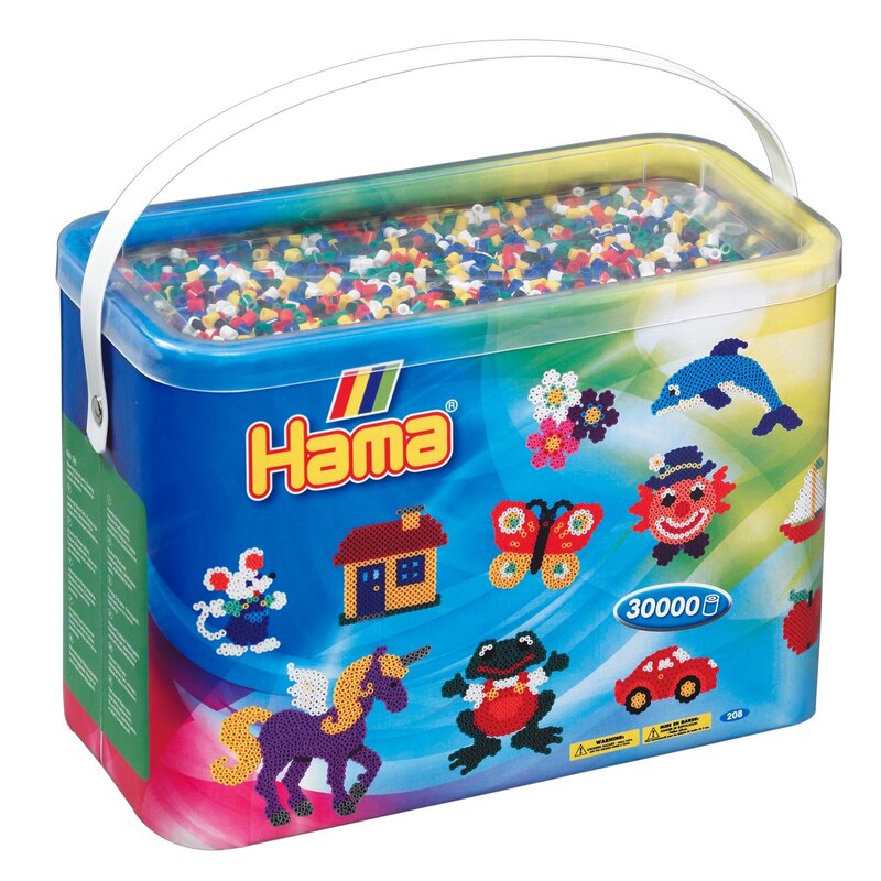 Hama - set margele de calcat mix 6 culori de baza 1 model 1 midi