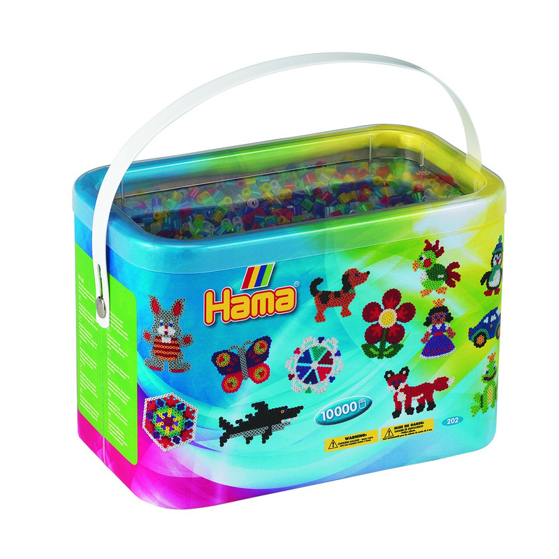 Margele de calcat hama midi mix 6 culori transparente