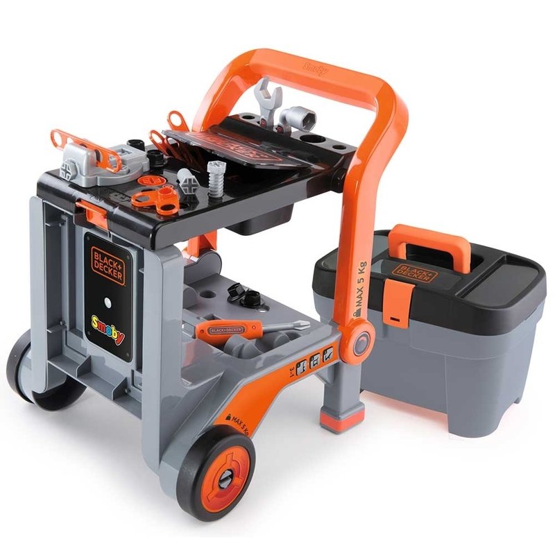 Smoby - masa de lucru black & decker 3 in 1 cu trusa de accesorii