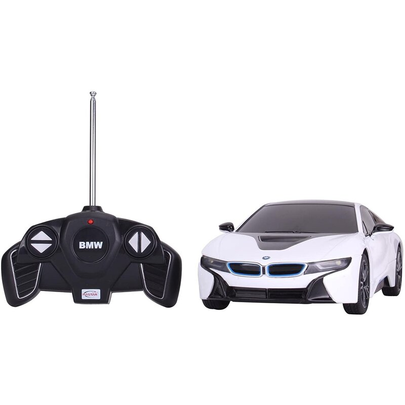 Rastar - masinuta cu telecomanda bmw i8 , scara 1:18, alb